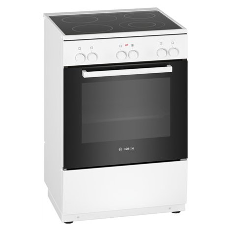 Bosch | Cooker | HKA090220U Series 2 | Hob type Vitroceramic | Oven type Electric | White | Width 60 cm | Grilling | Depth 60 cm